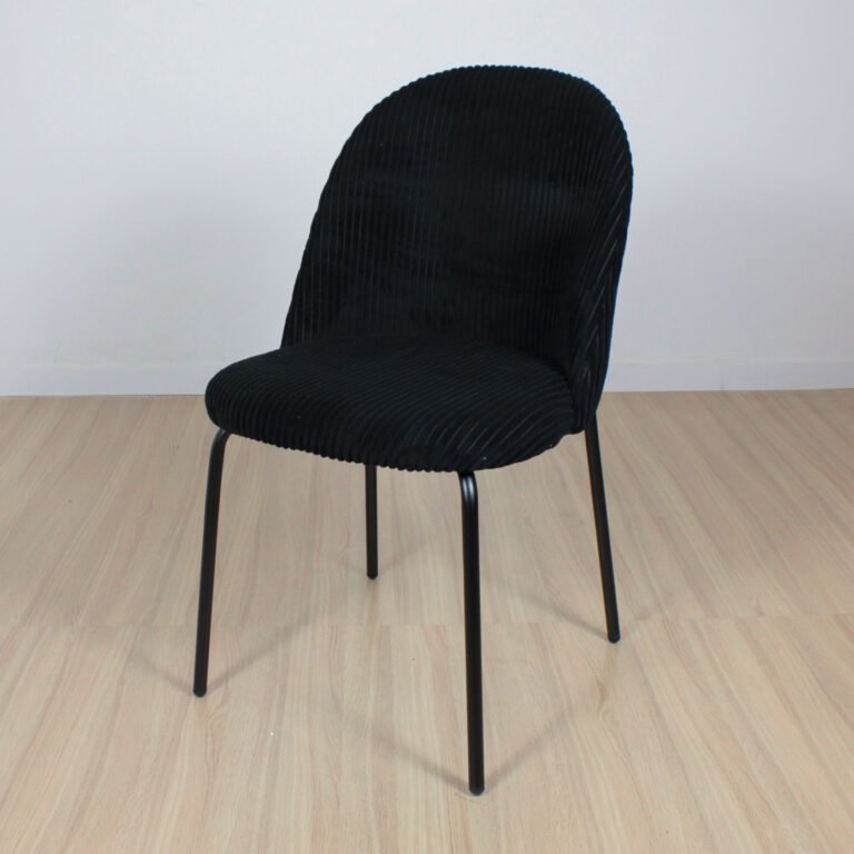 Silla Duna corderoy negro