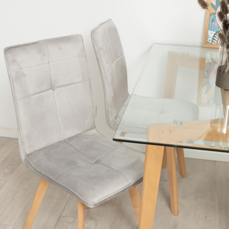 Silla Estocolmo x 4 gris pana - Imagen 3