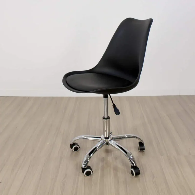 Silla tulip giratoria negro