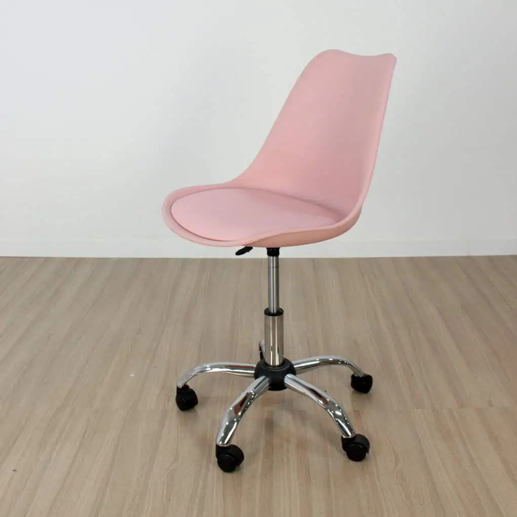 Silla tulip giratoria rosa bebe