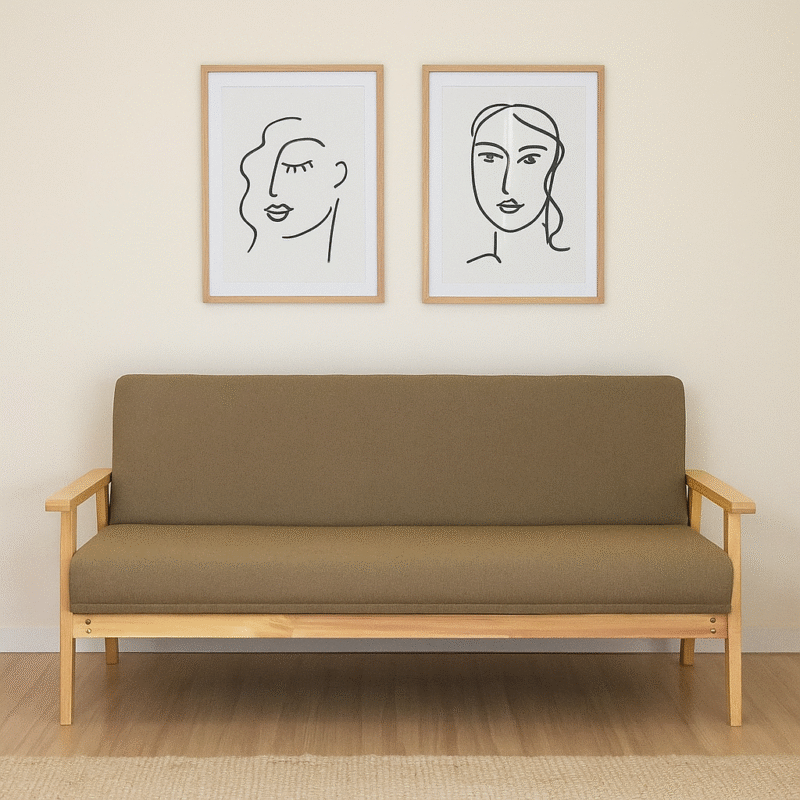 SOFA DE 3 CUERPOS ESCANDINAVO BEIGE