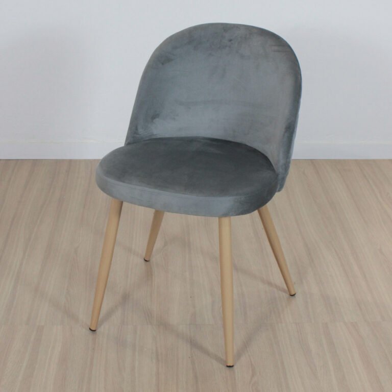 Silla thea gris pata natural