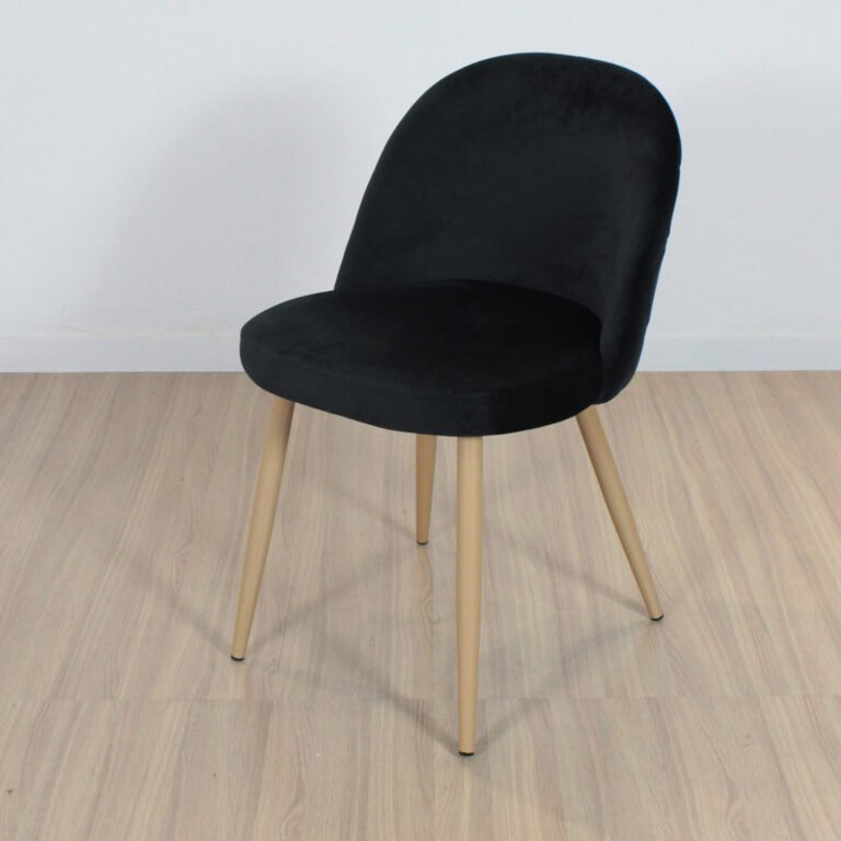 Silla thea negro pata natural