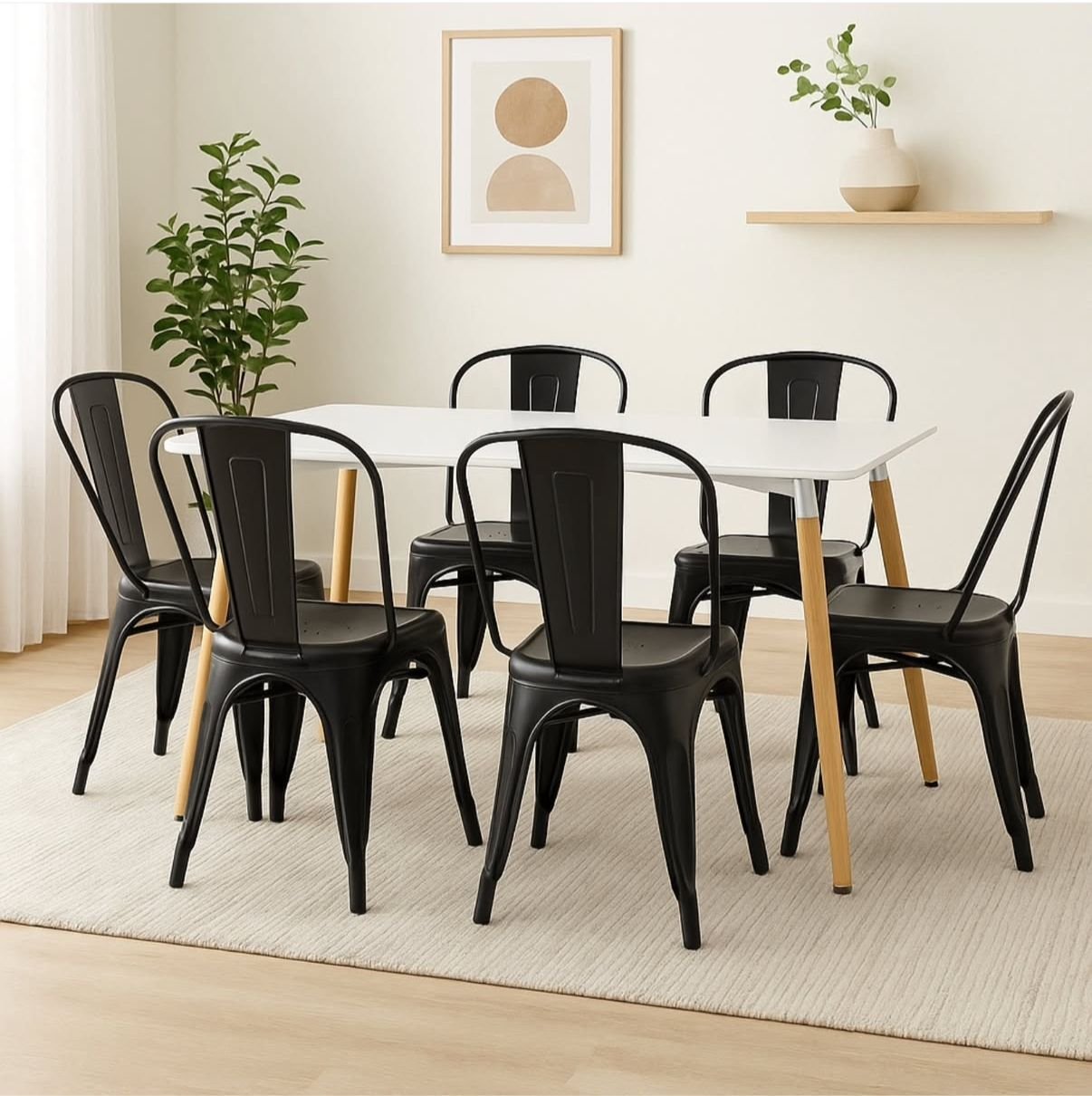 Mesa eames 140x80 + 6 sillas master