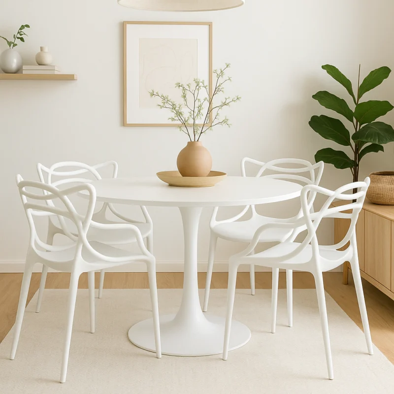 Mesa tulip 100cm + 4 sillas master