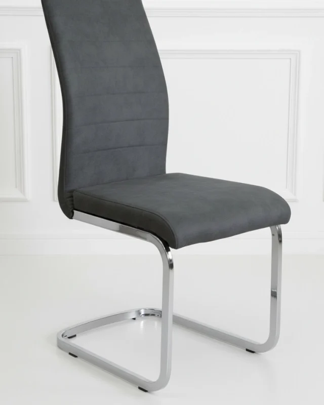 Silla Toronto gris oscuro pana 6 unid