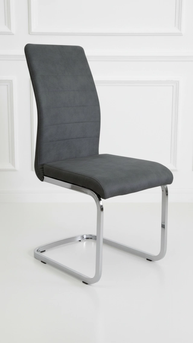 Silla Toronto gris oscuro pana 6 unid