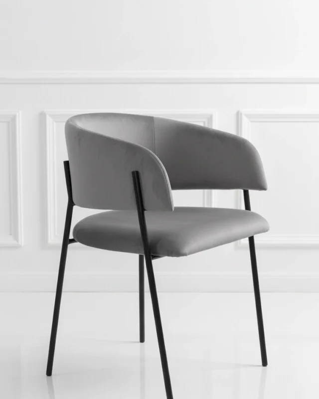 Silla Aura gris pana 4unid