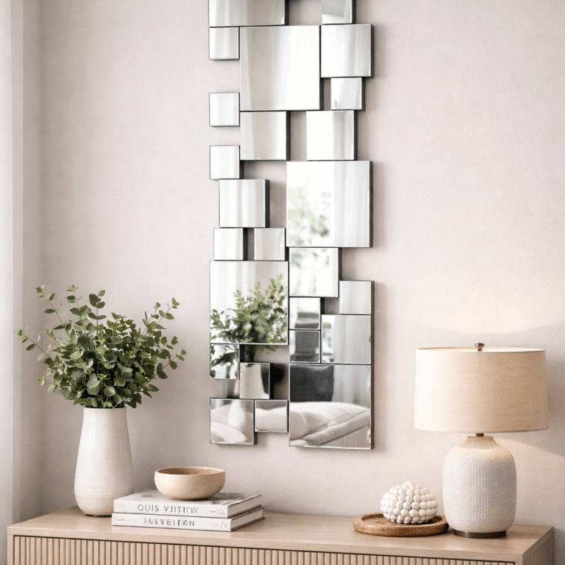 Espejo Decorativo Geométrico Vertical