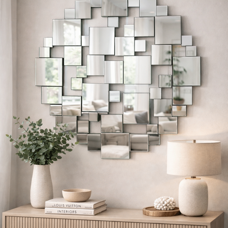 Espejo Decorativo Geométrico Circular