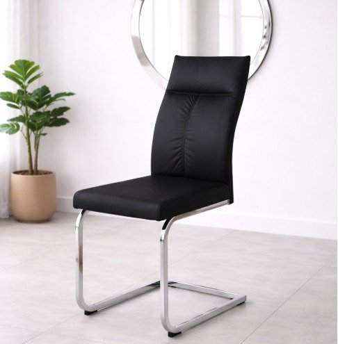 Silla amal negra pana - 6unid