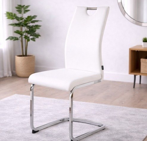 Silla beccza Eco cuero Blanco - 4 unid