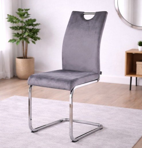 Silla beccza gris pana - 4 unid