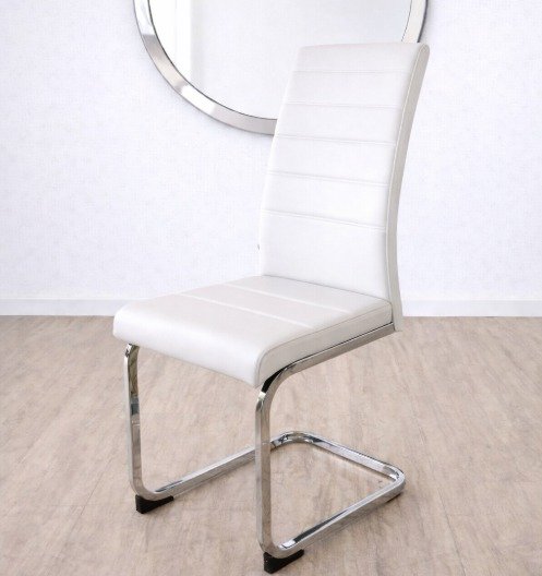 Silla Velta Blanco eco cuero  - 4 unid