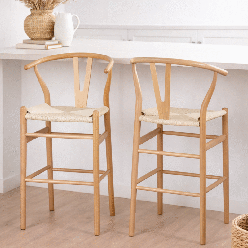 Banqueta Whisbone natural -  2 unid