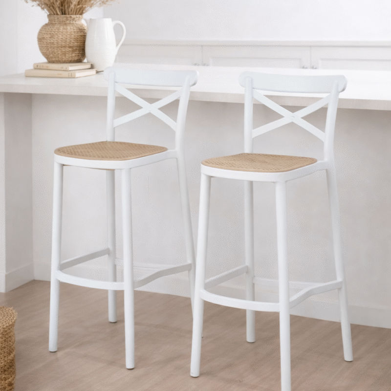 Banqueta cross PP Blanca - 2 unid