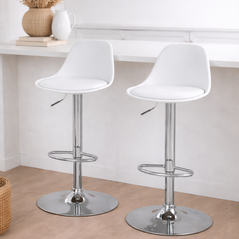 Banqueta tulip negra regulable - 2 unid