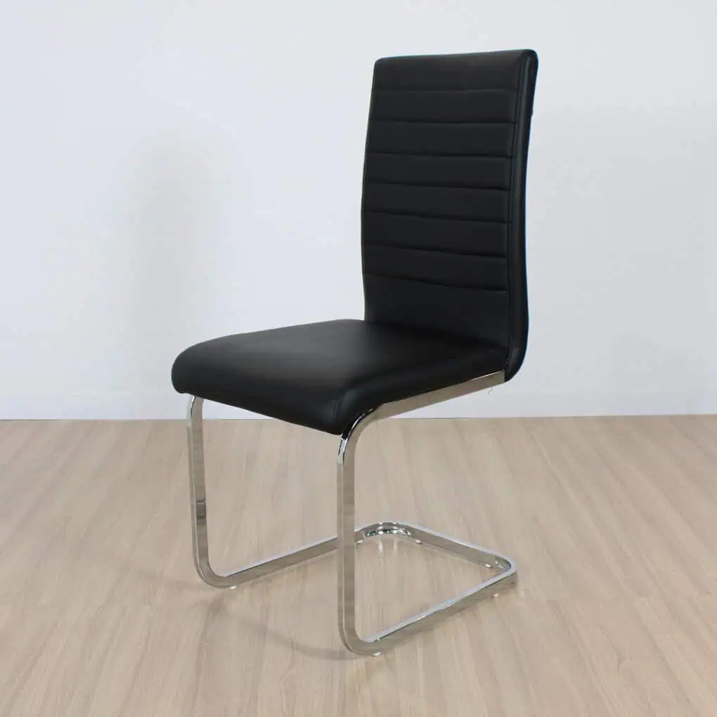 Mesa mumbai 140x80 + 4 sillas eco cuero negro - Imagen 3